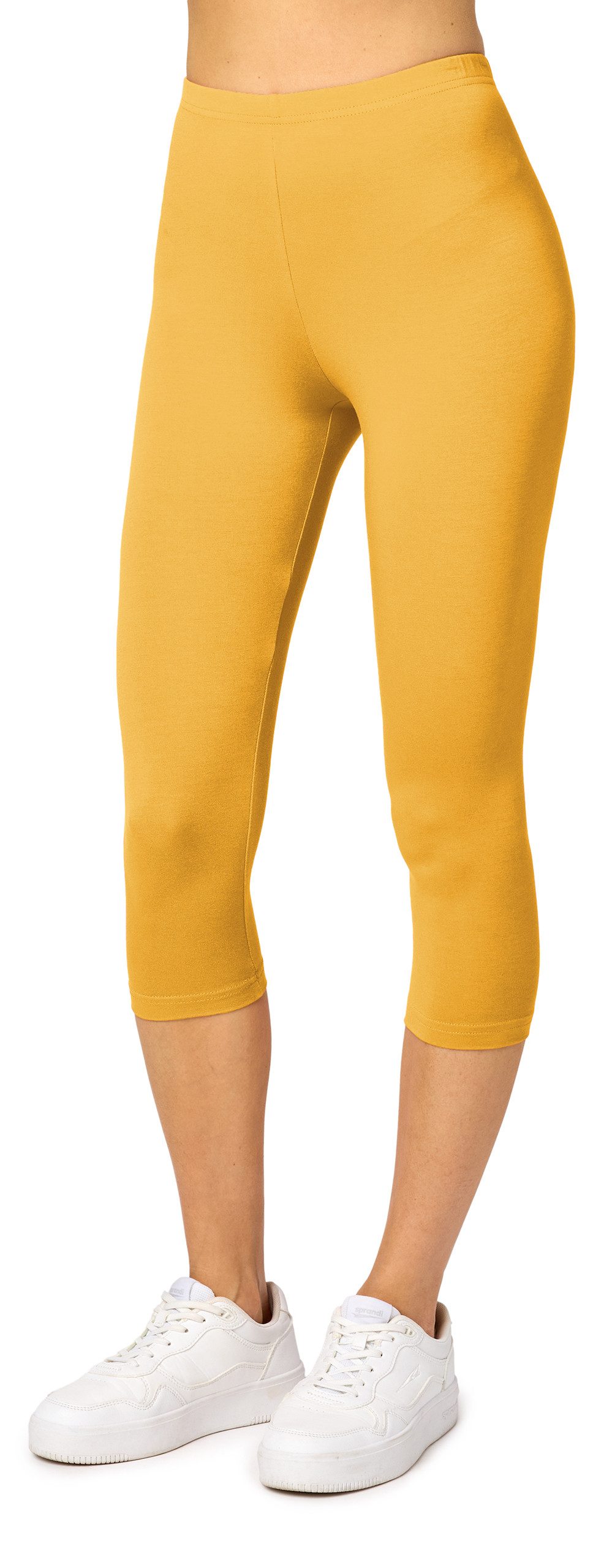 Merry Style Leggings Damen Frauen Caprihose 3/4 Hose MS10-144 (1-tlg) aus Viskose