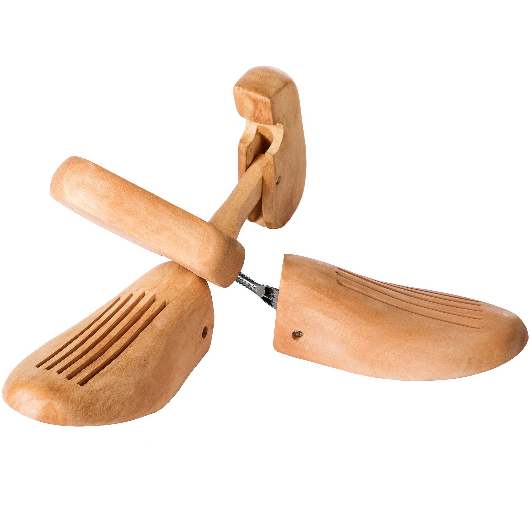 tectake Schuhspanner 3 Paar Schraubspanner, aus Lotusholz