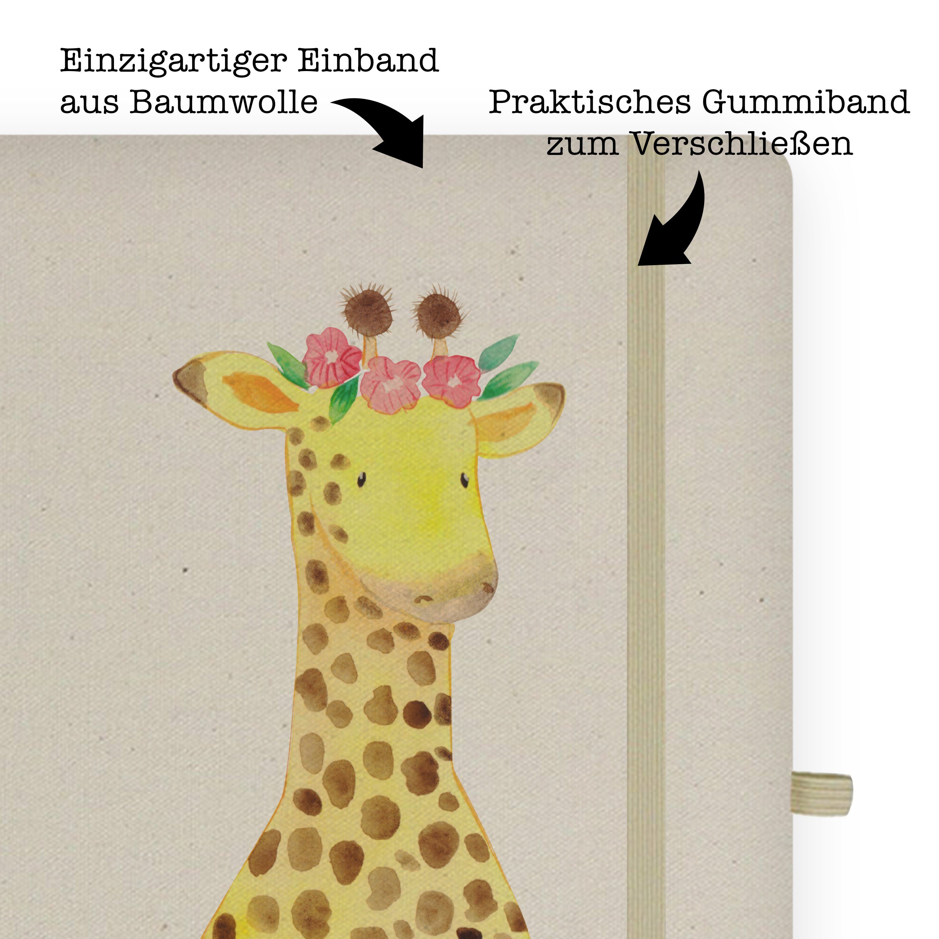 & - & Mr. Panda Mr. Notizbuch Panda Blumenkranz Giraffe Notizheft, Mrs. Geschenk, Transparent Ein - Mrs. Journal,