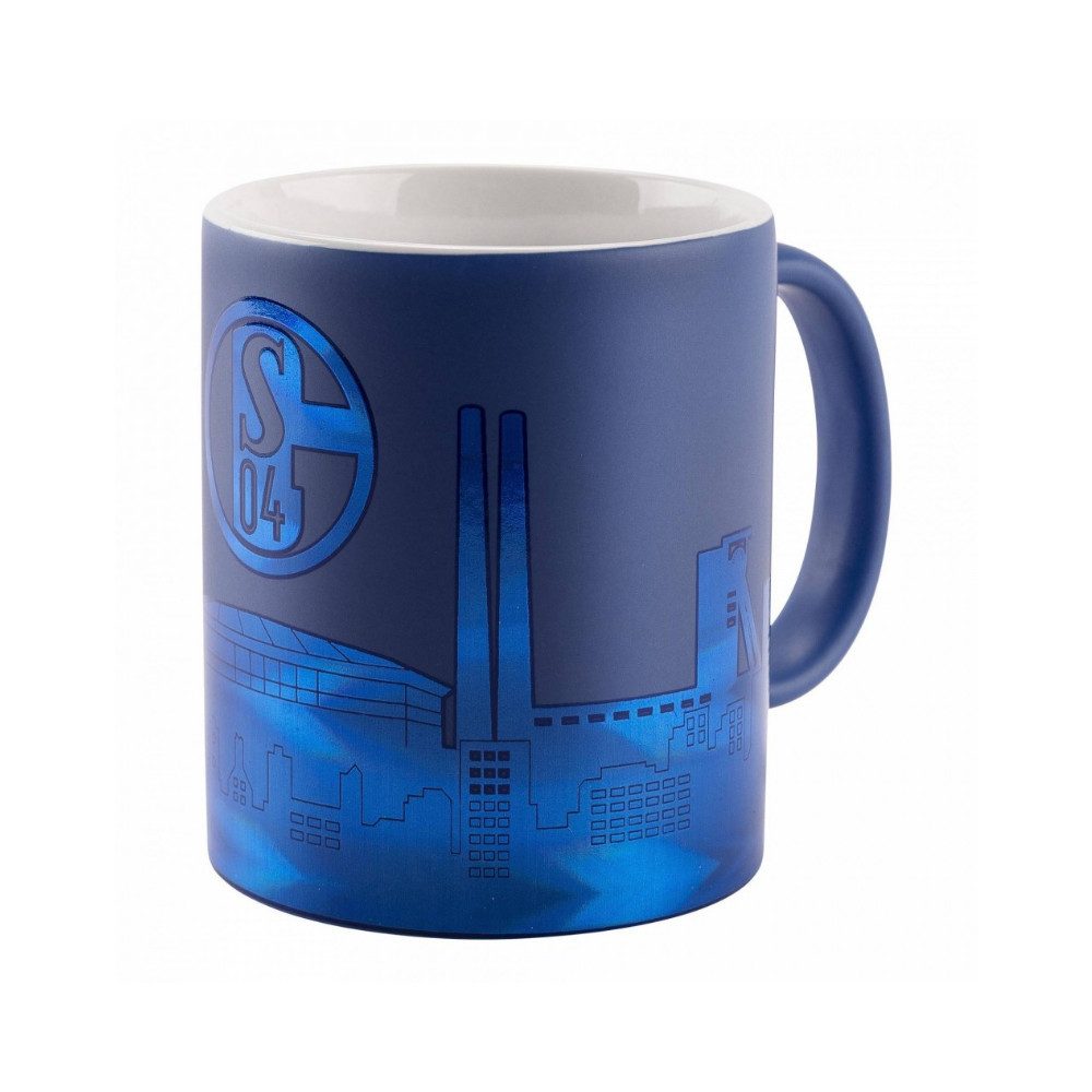 FC Schalke 04 Becher FC Schalke 04 Kaffeebecher Skyline Ton-in-Ton, Keramik