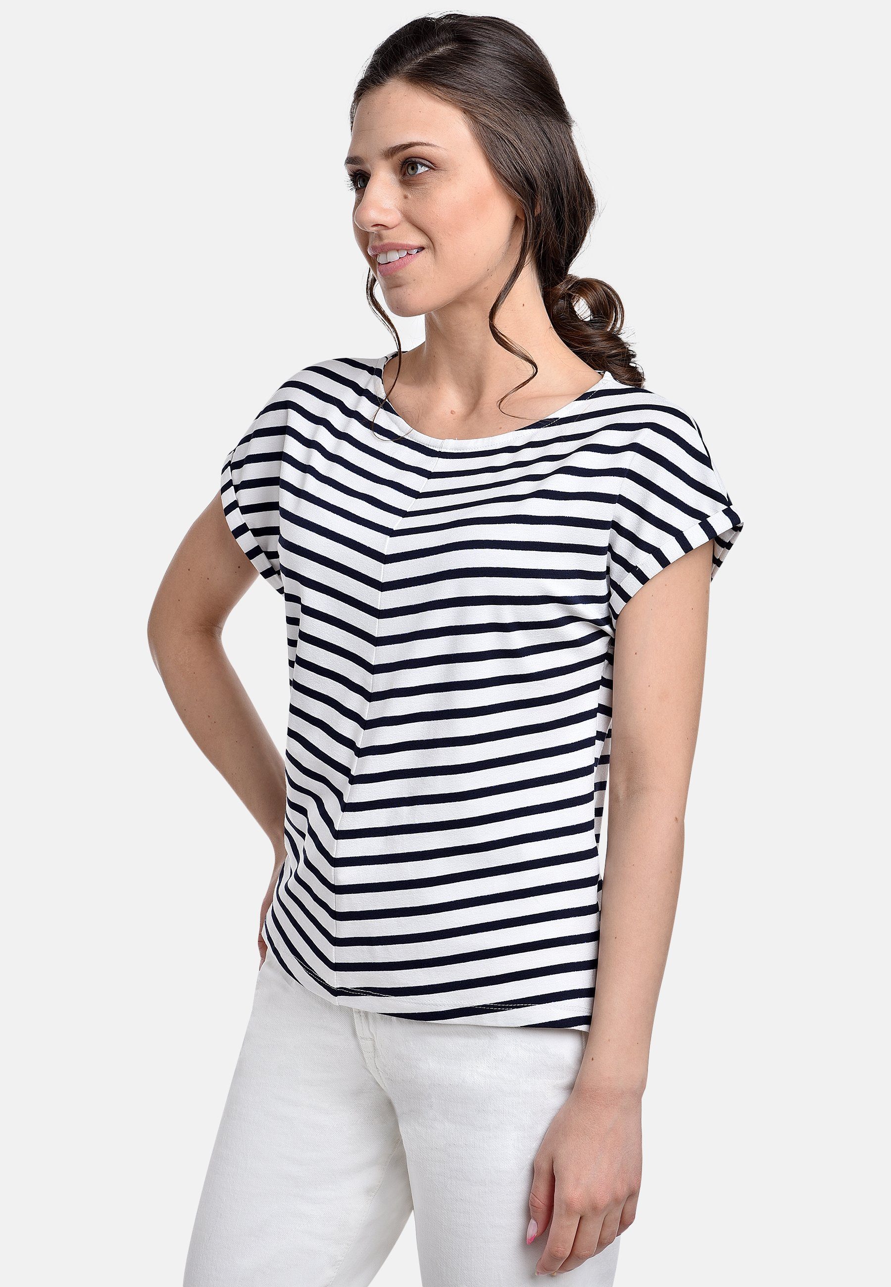 Damen Shirts BICALLA T-Shirt Shirt Stripes - 01/white (1-tlg)