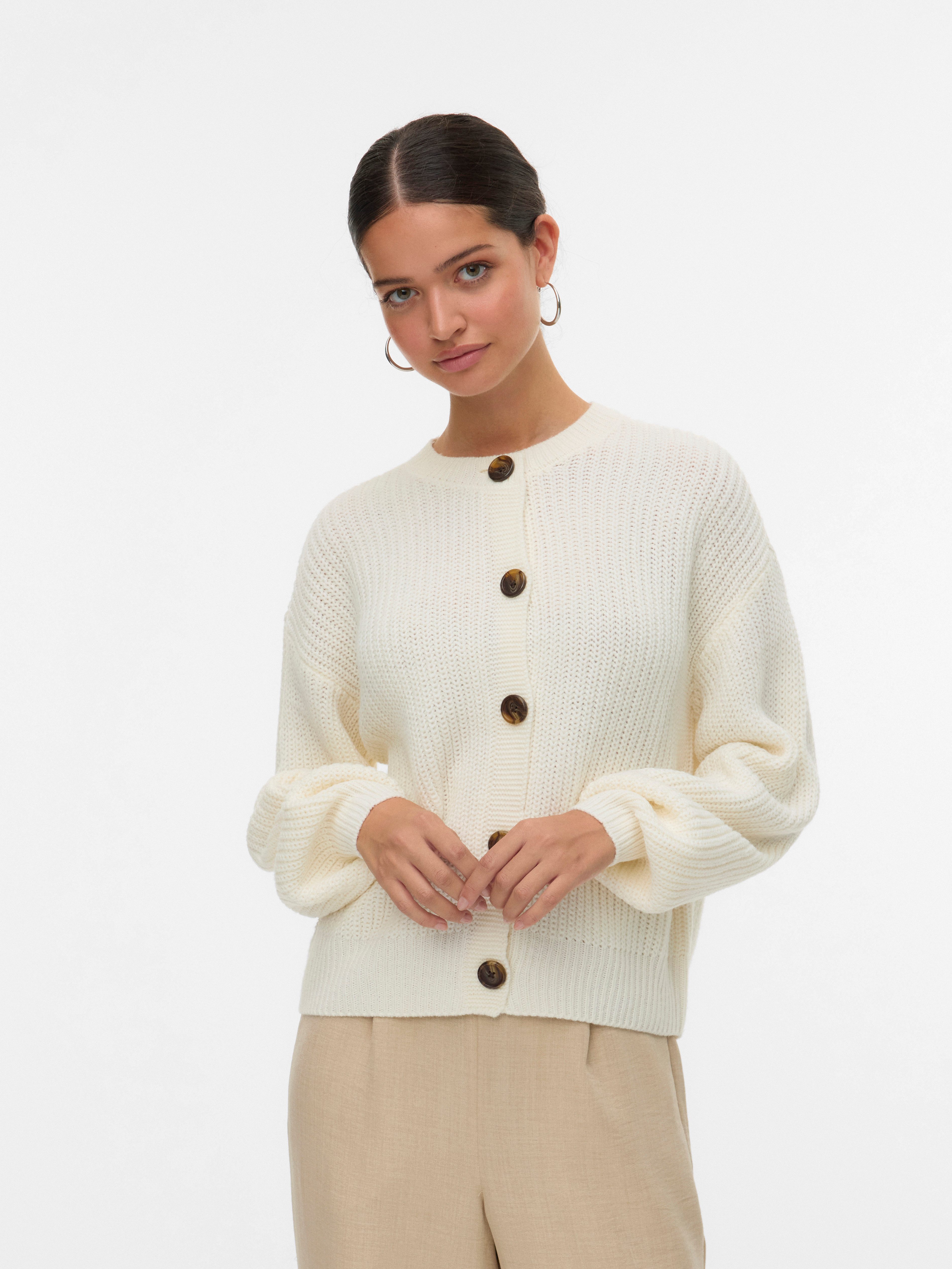Vero Moda Strickjacke VMLEA LS O-NECK günstig online kaufen