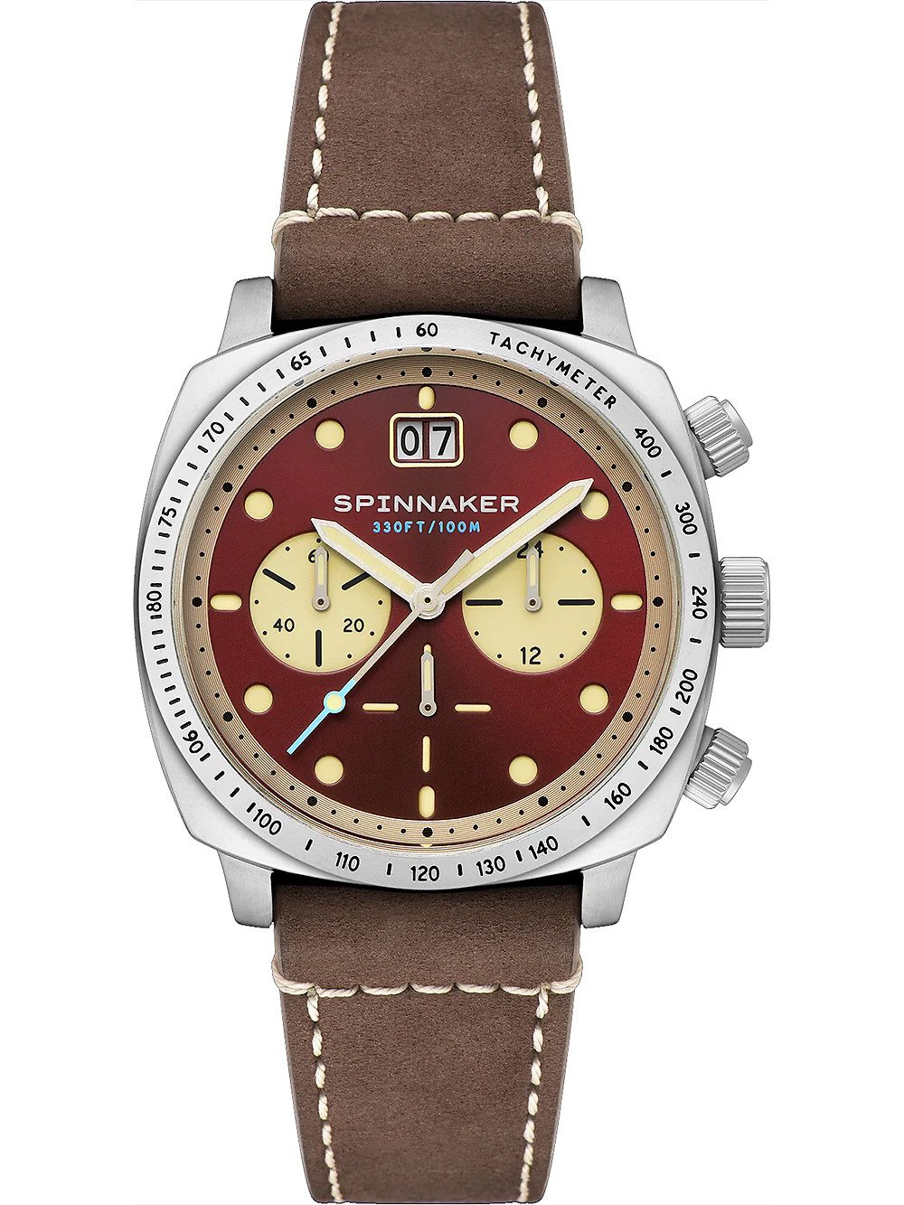 Spinnaker Quarzuhr Spinnaker SP-5068-05 Herrenuhr Hull Chronograph Burnt Maroon 42mm 10AT Spinnaker SP-5068-05 Herrenuhr Hull Chronograph Burnt Maroon 42mm 10ATM