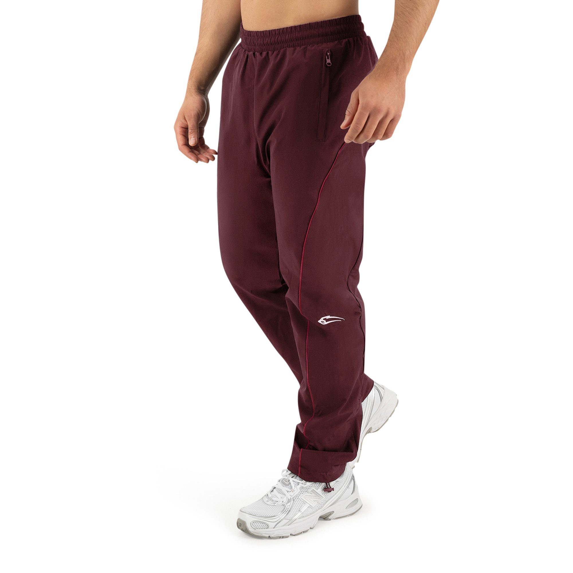 Smilodox Jogginghose Kyson, Oversize Trainingshose, Wide Leg, Streetwear & Gymkleidung verstellbarer Saum, Reißverschlusstaschen, leichtes Material