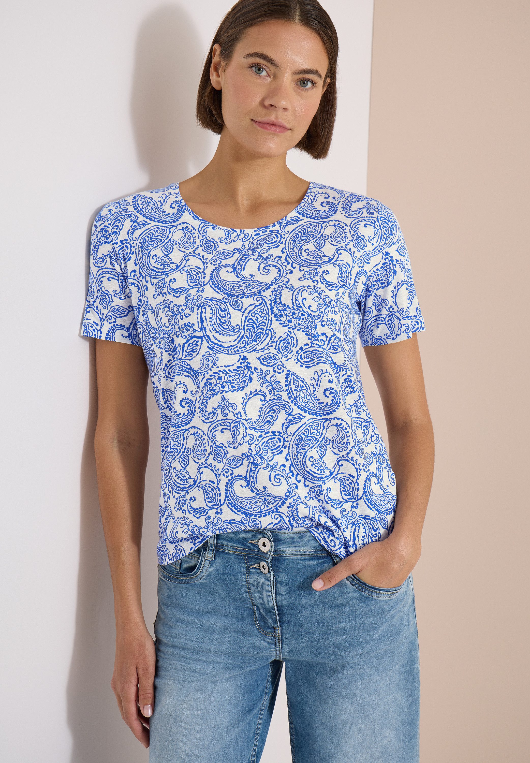 CECIL T-Shirt bestehend aus einem Materialmix