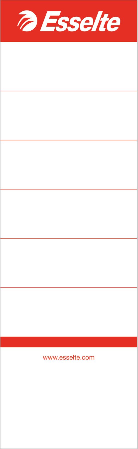 ESSELTE Etiketten Esselte 850001 Ordnerrücken-Etikett 60 x 190 mm lang breit, weiß