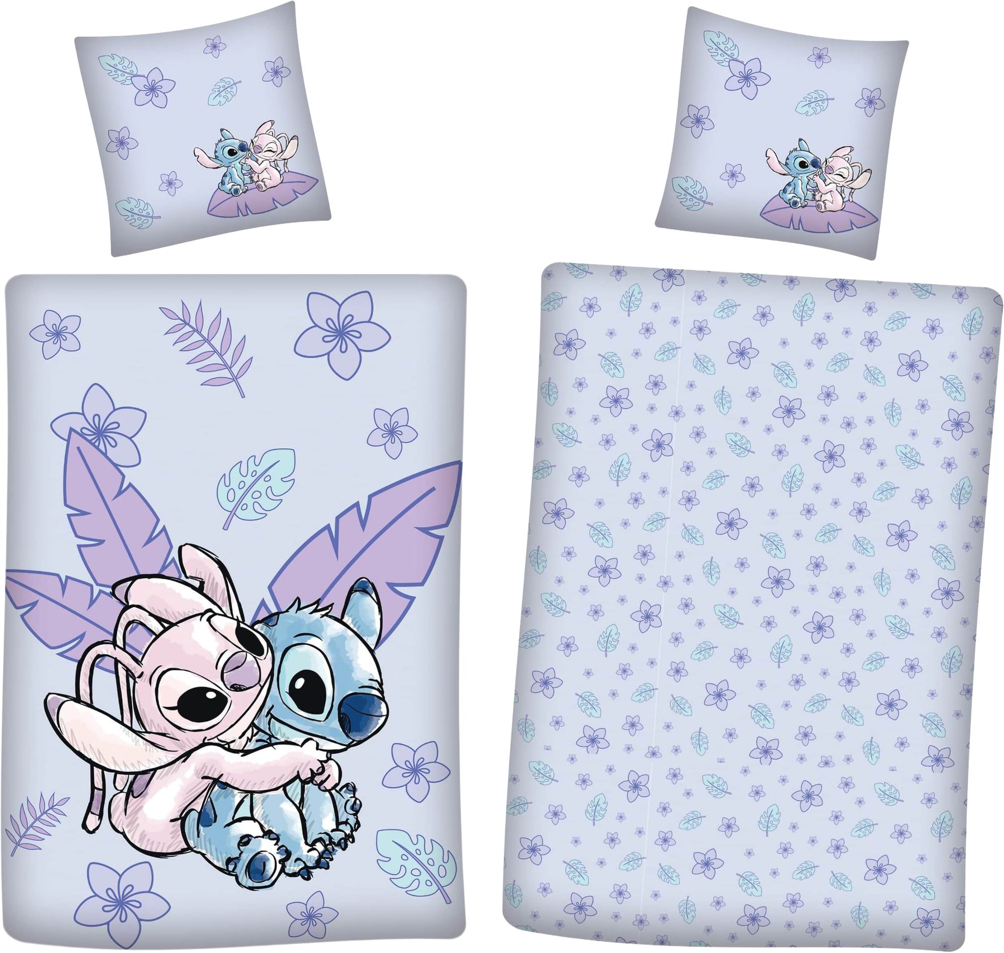AY!Max Kinderbettwäsche Disney Lilo und Stitch Wende Bettwäsche 2tlg 135 x 200 cm, 1 teilig, Langlebig