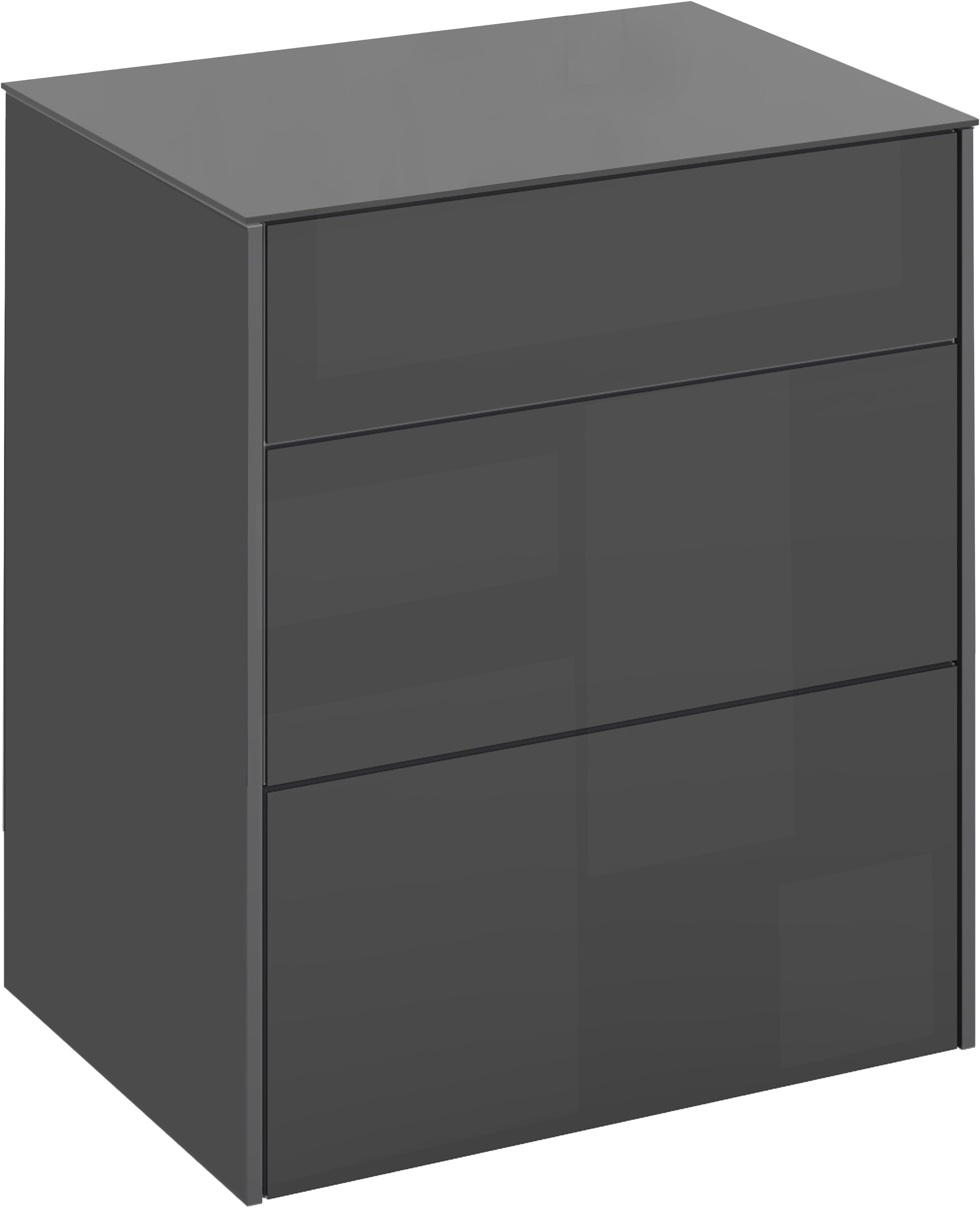 Mäusbacher Kommode, Kommode BHT 52/63/42 cm, Push to open, Front+Oberplatte=Glas