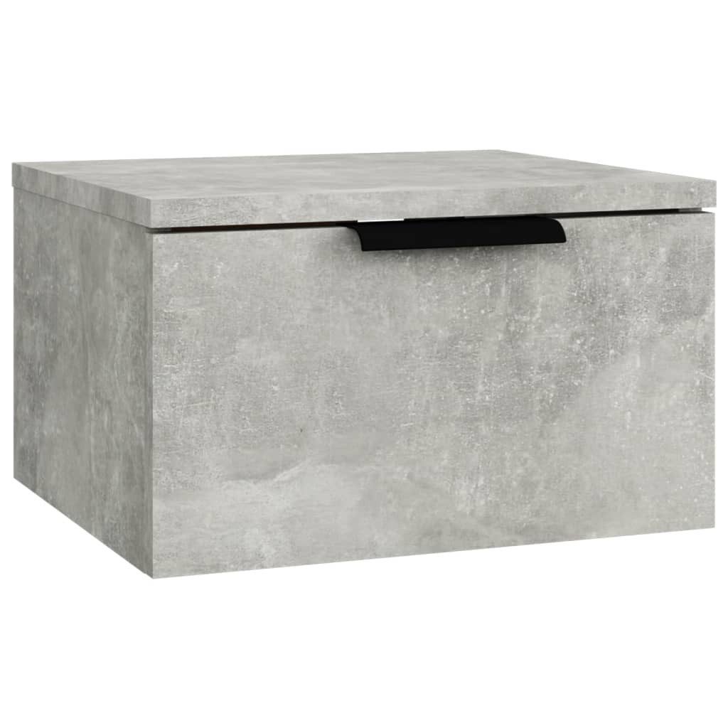 Nachttisch Wand-Nachttisch Betongrau 34x30x20 cm