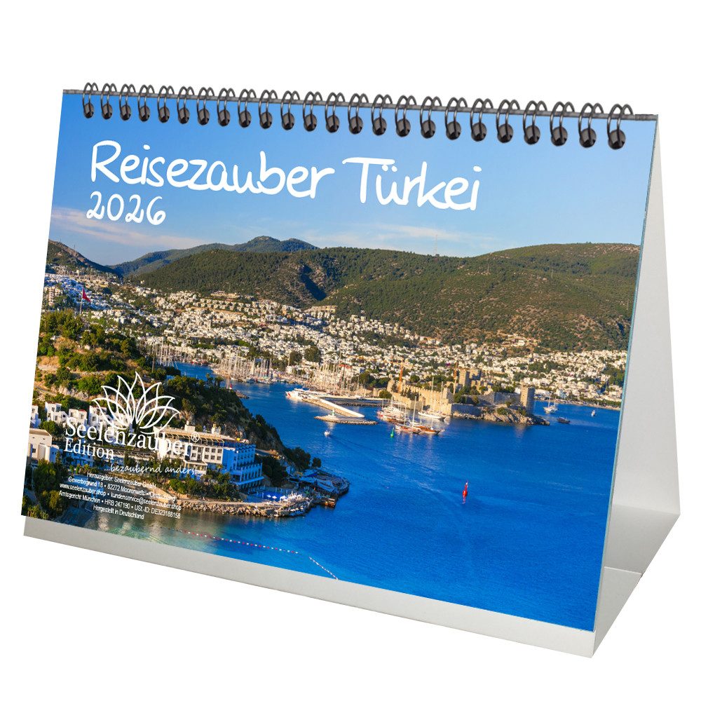 Seelenzauber Tischkalender Reisezauber Türkei DIN A5 Tischkalender für 2026 Ankara Istanbul Side