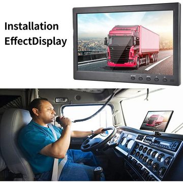 Hikity 10,1 Zoll LCD Monitor Display Unterstützung HDMI VGA AV USB Interface Rückfahrkamera (1024 X 600, Digital Screen)