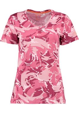 Tom Collins T-Shirt Triku Kurzarmshirt mit Allover-Camouflage-Druck