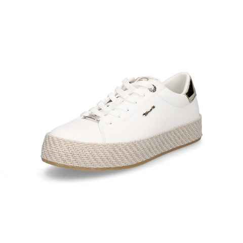 Tamaris Tamaris Damen Plateau Sneaker weiß gold Sneaker