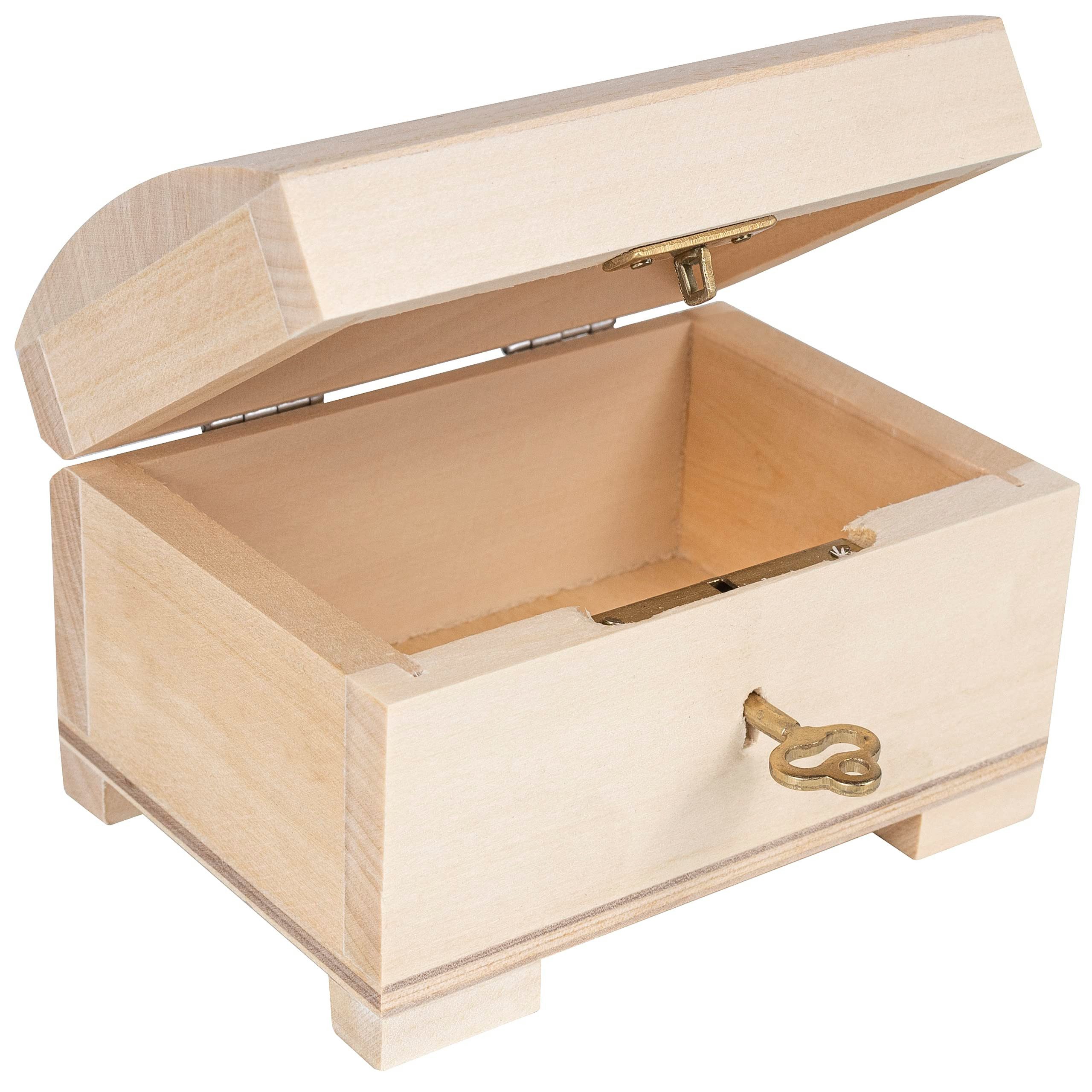 Creative Deco Aufbewahrungsbox Schatztruhe mit Deckel, Schloss und Schlüssel