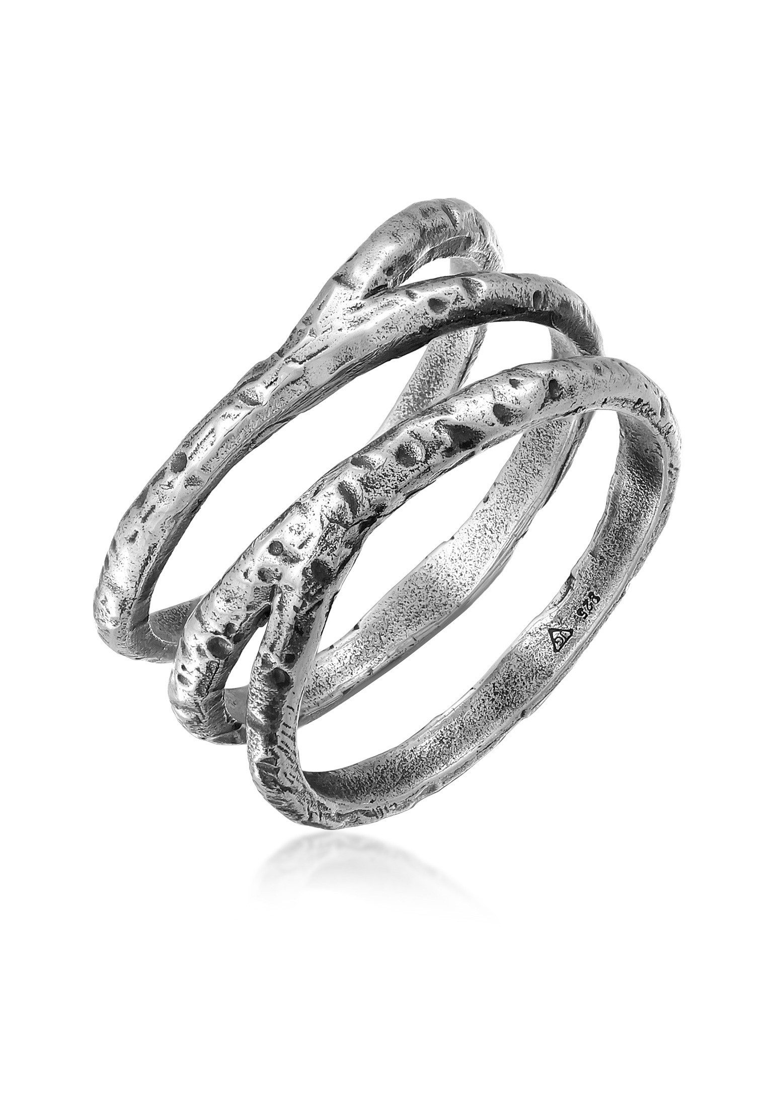 Silberring Bandring - Comes around goes around 925 Silber