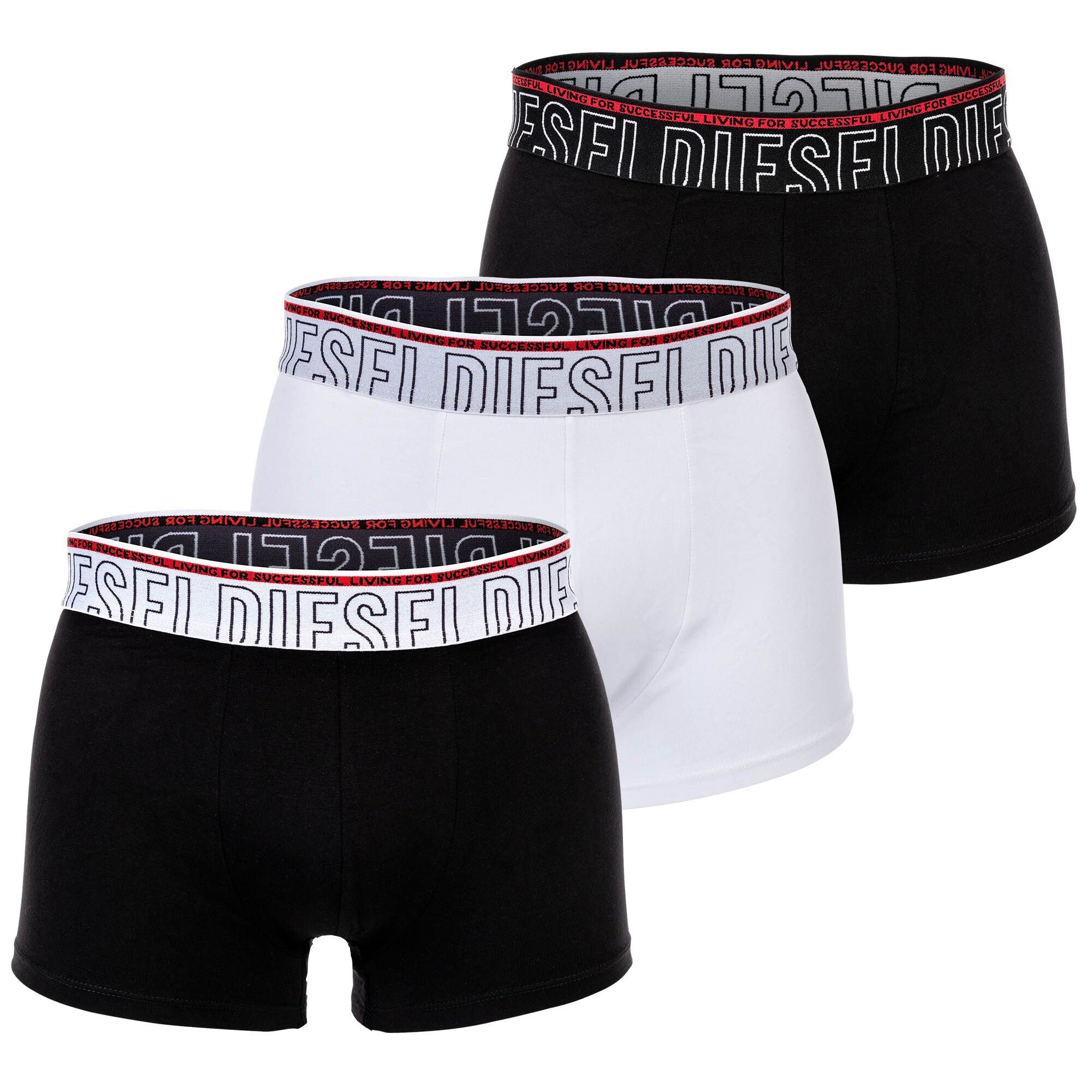 UMBX-DAMIENTHREEPACK 3 Herren Boxer Boxershorts Schwarz/Weiß Diesel Pack -