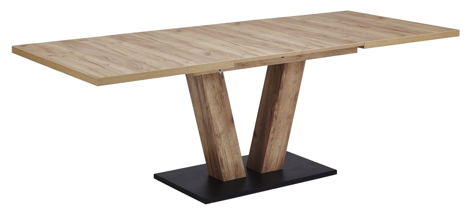 NIEHOFF SITZMÖBEL Esstisch OSCAR, ausziehbar, 140 - 220 x 90 cm, Struktureiche Terra Dekor, mit Synchronauszug