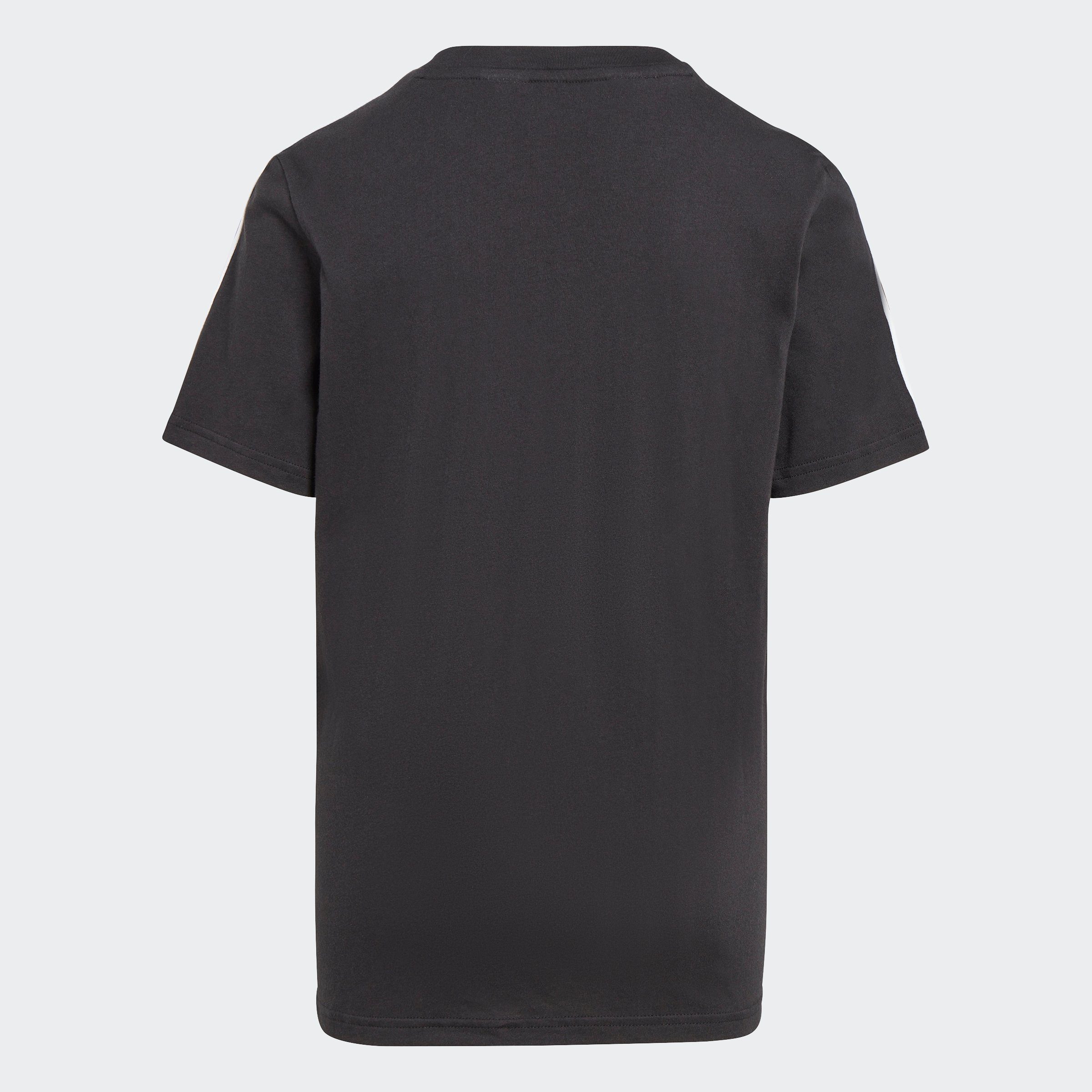 adidas Sportswear T-Shirt TIBERIO 3-STREIFEN / COTTON / White Five Black KIDS Grey COLORBLOCK