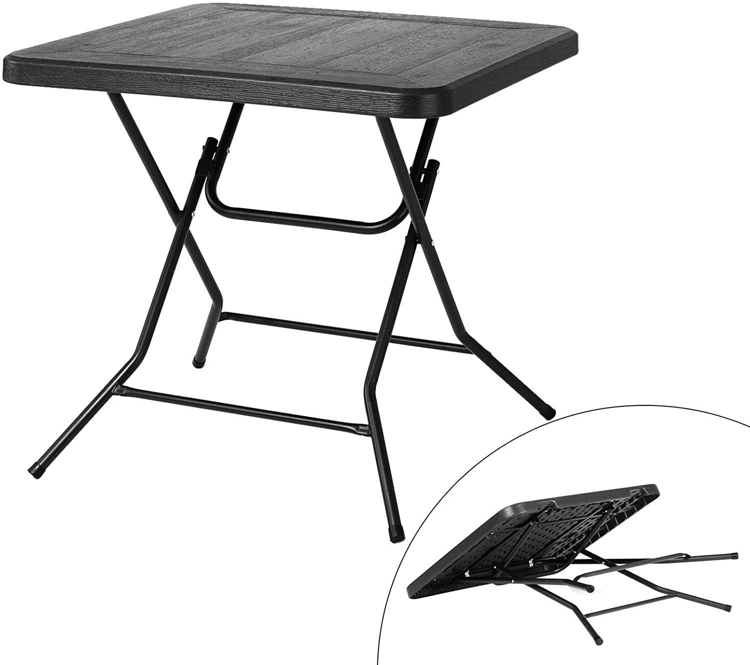 Femor Gartentisch Klapptisch mit Stahlrahmenbeine Gartentisch Balkontisch