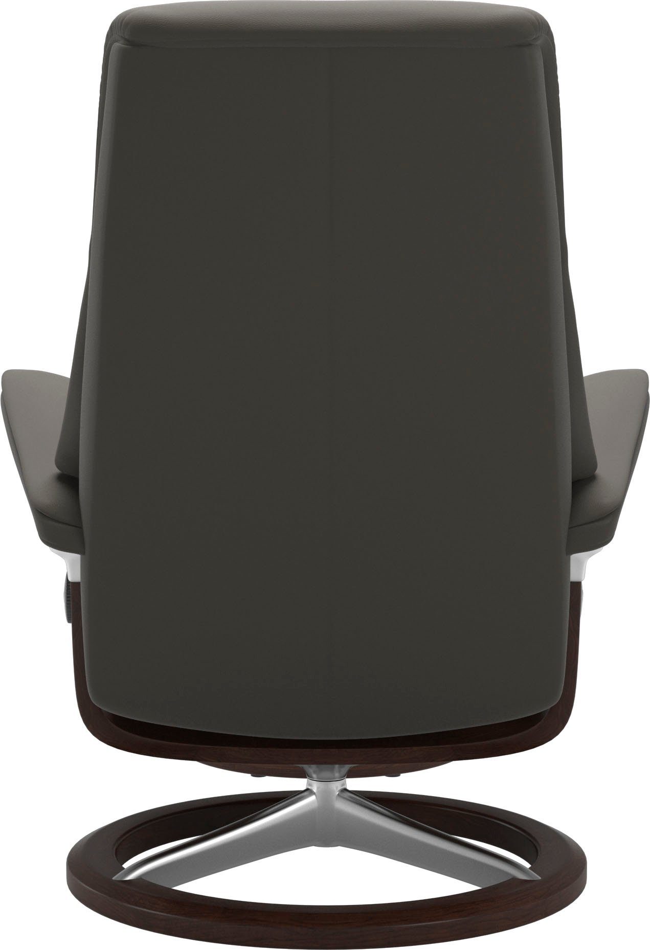 Stressless® Relaxsessel Größe mit View mit Relaxsessel Braun S,Gestell Base, (Set, Signature Hocker)