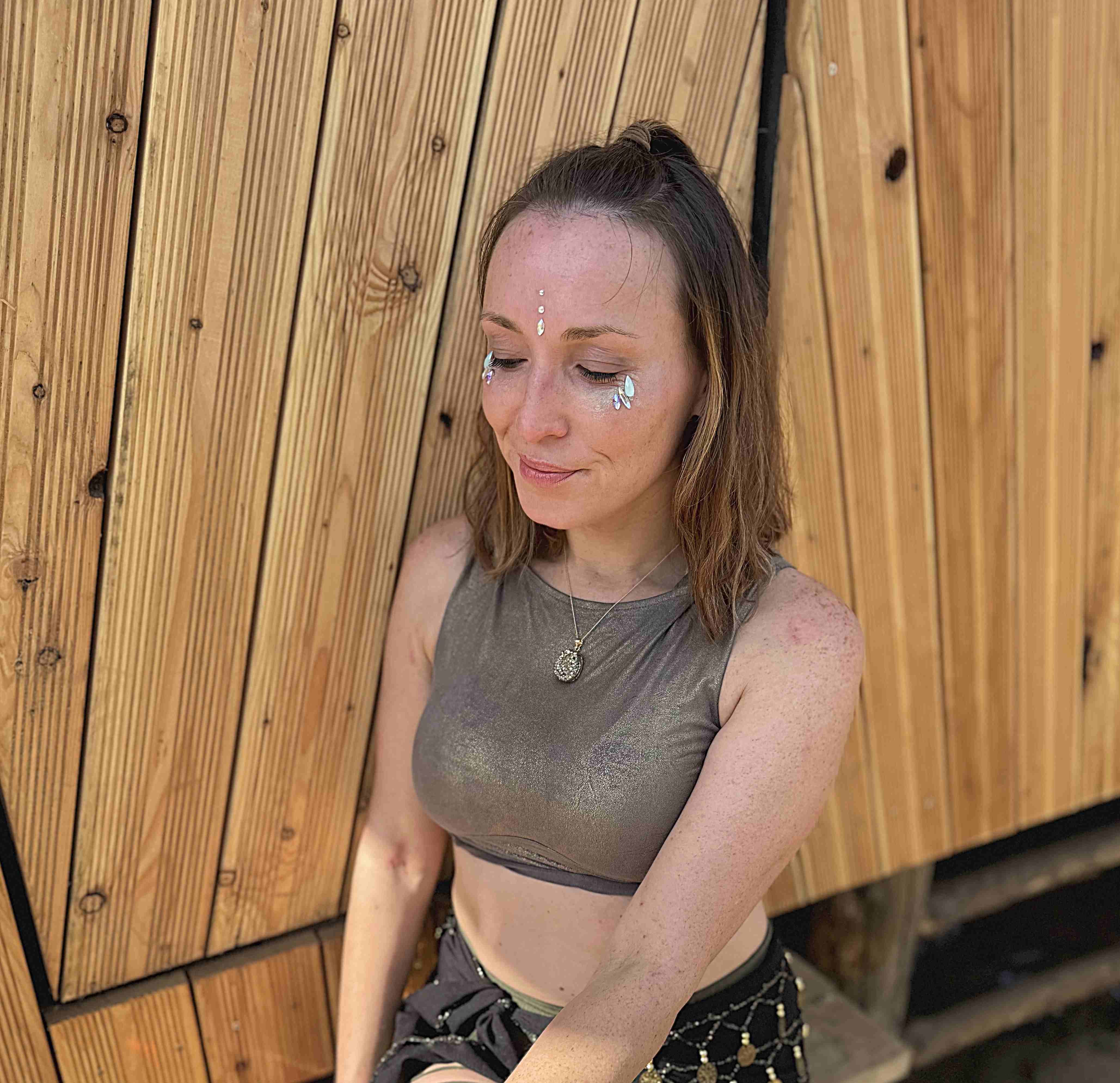 Crystal and Sage Jewelry Goldkette Pyrit Halskette günstig online kaufen