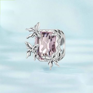 LENBEST Bead 925 Sterling Silber Rosa Schmetterling diy Armband Perlen (1-tlg), Geschenke für liebe Menschen