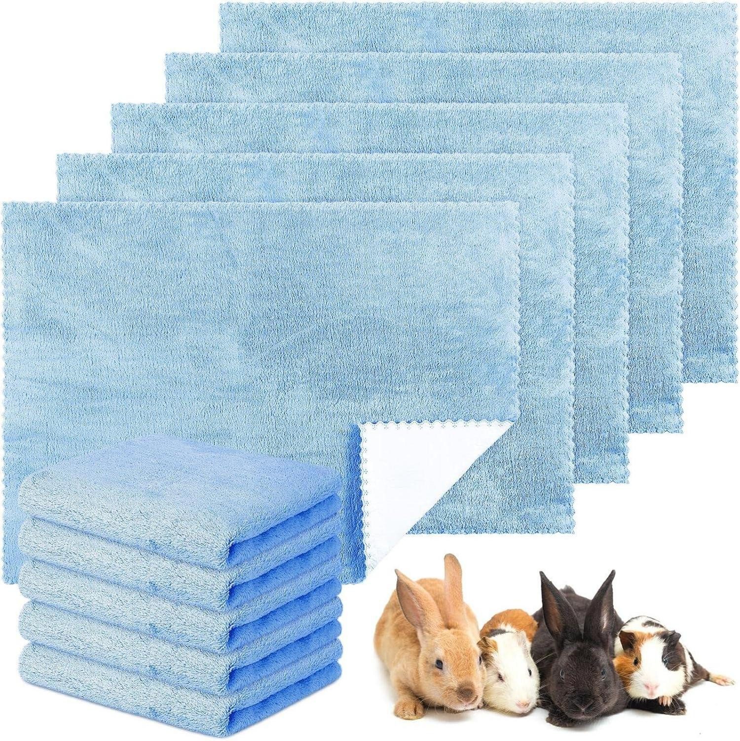 Kleintierkäfig Wasserdichte Meerschweinchen Decken 10er Set Blau 18 x 24 Zoll