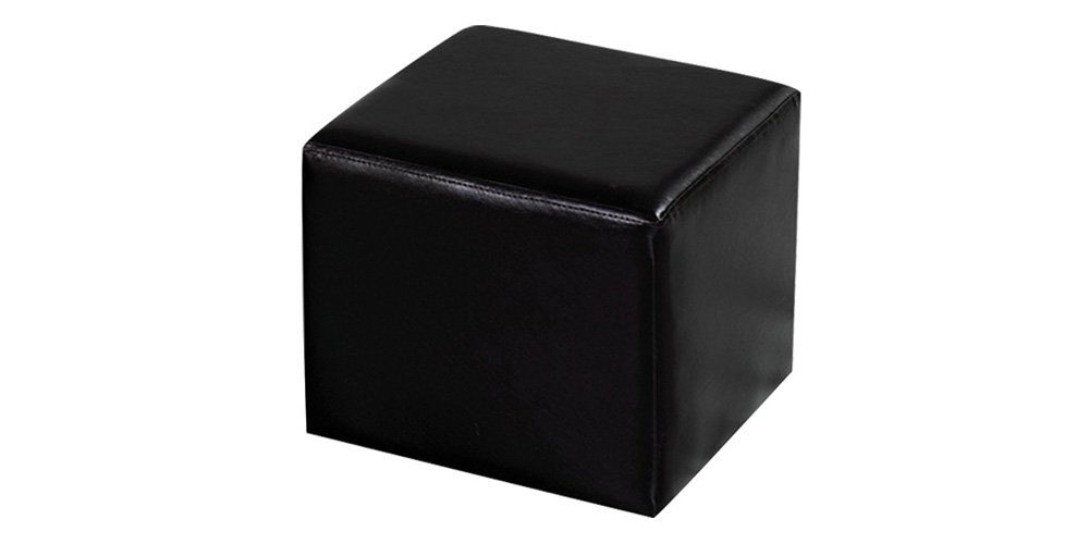 Möbel-Lux Sitzhocker Lajivert Cube, Pouf Würfel-Hocker Schwarz