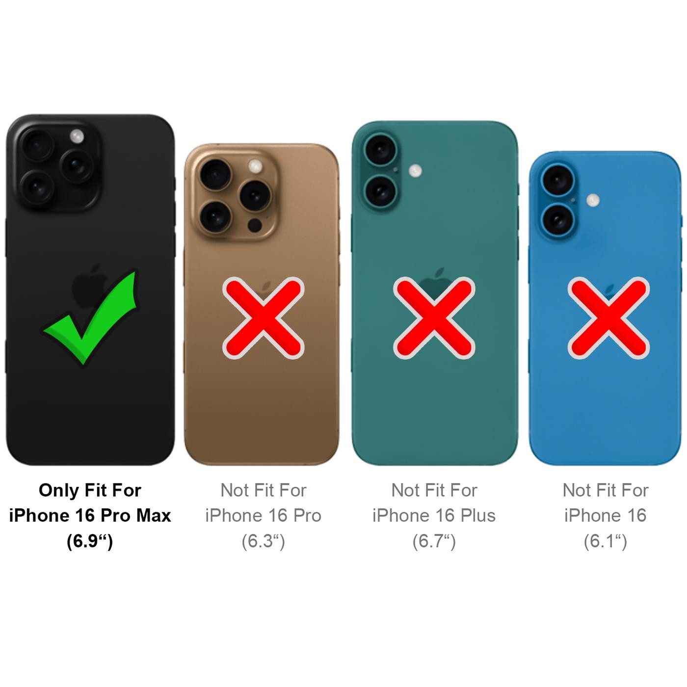 CoolGadget Handyhülle Defender Series Handy Hülle für Apple iPhone 16 Pro Max 6,9 Zoll, Magsafe TPU Schlicht Robust Schutzhülle für iPhone 16 Pro Max Hülle