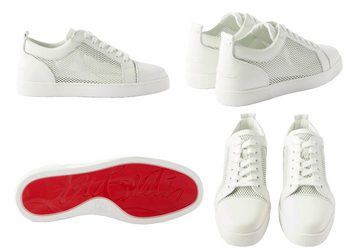 CHRISTIAN LOUBOUTIN Sneakers AC Louis Perforated Schuhe Turnschuhe Trainers Sneaker signifikante rote Gummisohle, perforierte Leder