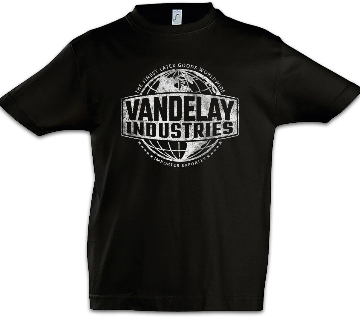 Print-Shirt Vandelay Industries Kinder T-Shirt Zeichen Sign Insignia Logo Company