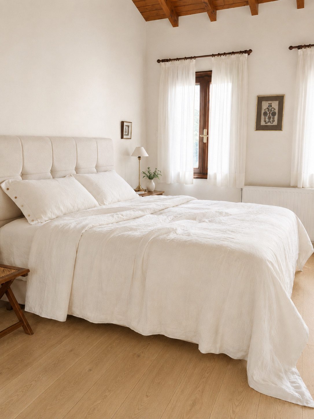Francia Casa Kissenbezug Sofia, Warmweiß, atmungsaktiv & hautfreundlich, hergestellt in Portugal