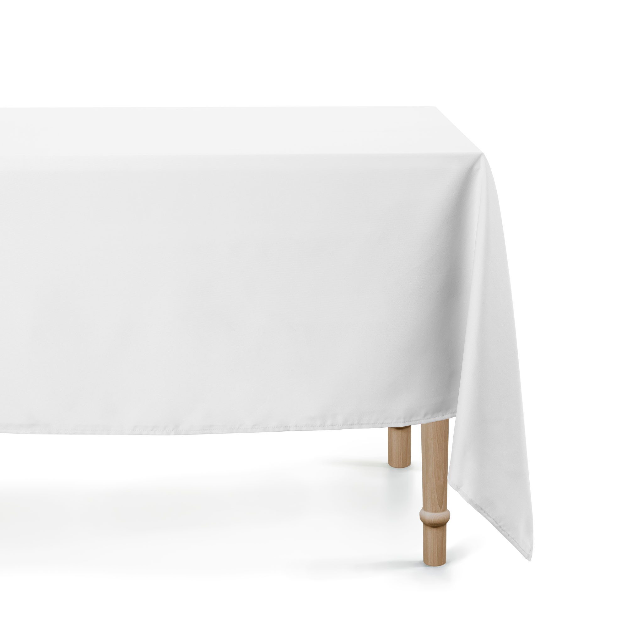 partydeco Tischdecke, Tischdecke rechteckig 140x170cm Polyester Stoff Weiß günstig online kaufen