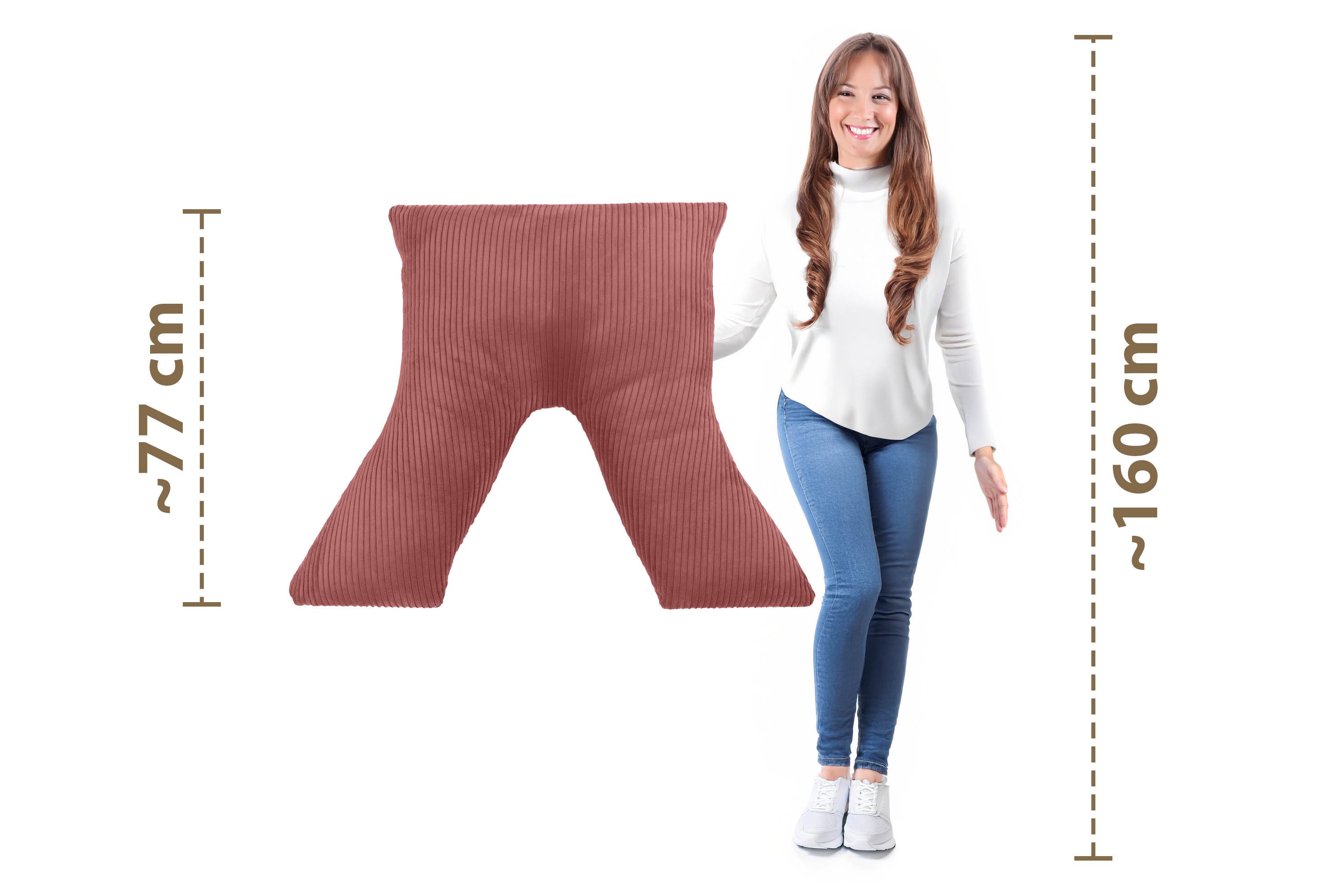 Amilian Schlafkissen - Lesekissen für Bett und Sofa - Seitenschläferkissen - Stillkissen, Seitenschläfer, Rückenlage, Schlafkissen für Seitenlage, Kissen mit Füllung und abnehmbarem Bezug - Stillhilfe