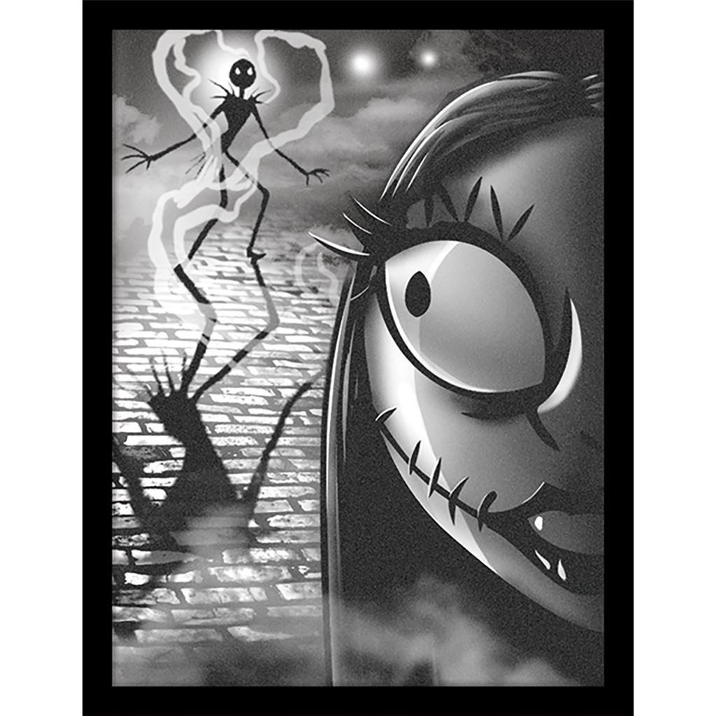 The Nightmare Before Christmas Bild mit Rahmen Misfit Love Is Eternal, Gerahmtes Bild Kunstdruck Jack Sally