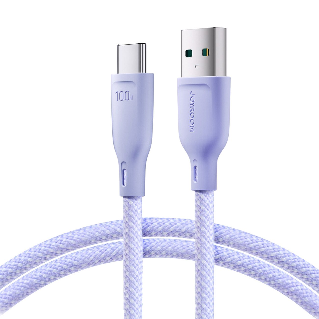 JOYROOM Multi-Color USB-Kabel, USB-A, USB-C (100 cm), 100 W Schnellladen, 480 Mbit/s, Nylon-geflochten