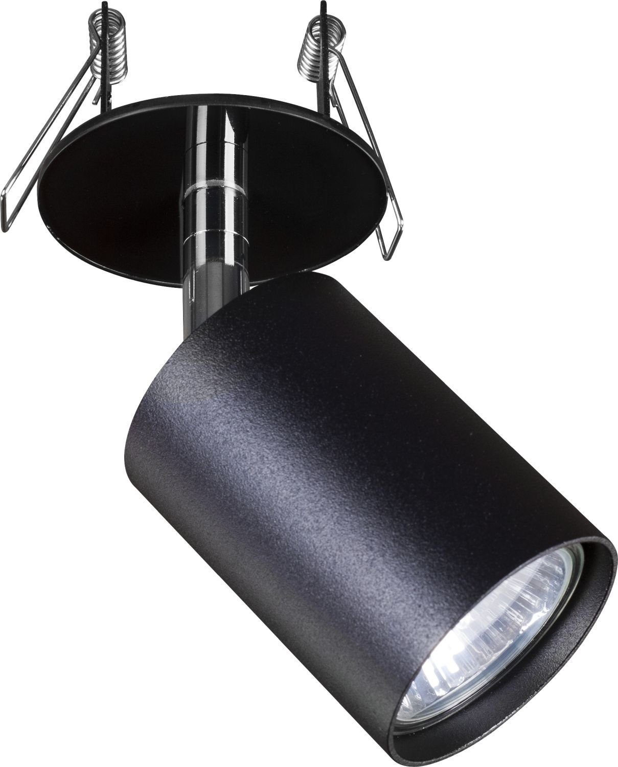 Licht-Erlebnisse Einbauleuchte EYE, ohne Leuchtmittel, Flache Deckenlampe Schwarz Metall flexibel Einbaustrahler Flur Küche