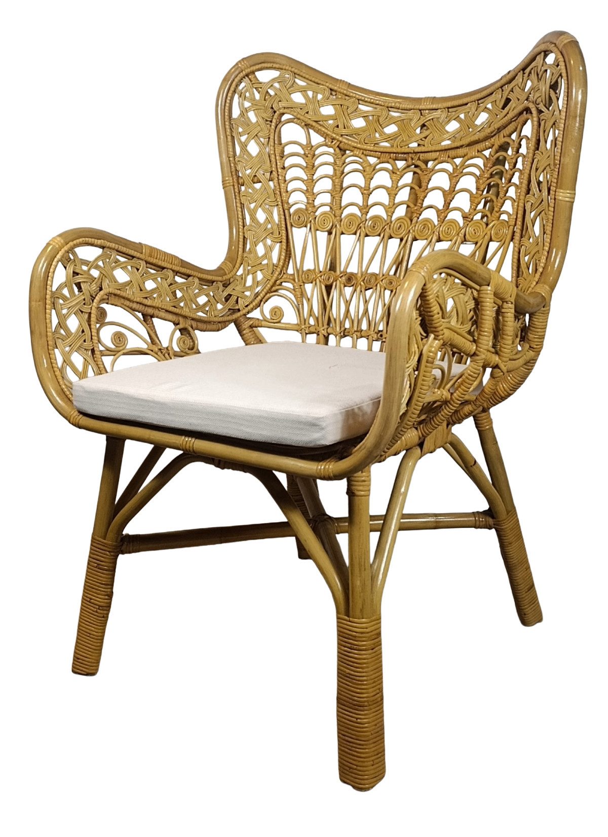 Rattani Rattanstuhl Großer Rattansessel, Rattanstuhl Sparta honigfarben, Sehr schöner Rattansessel im Top - Design .
