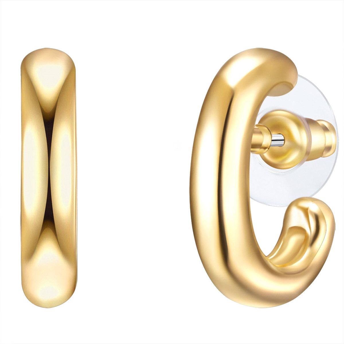 Yokoamii Paar Ohrstecker Set: Y79 (2-tlg), Ohrstecker gelbgold