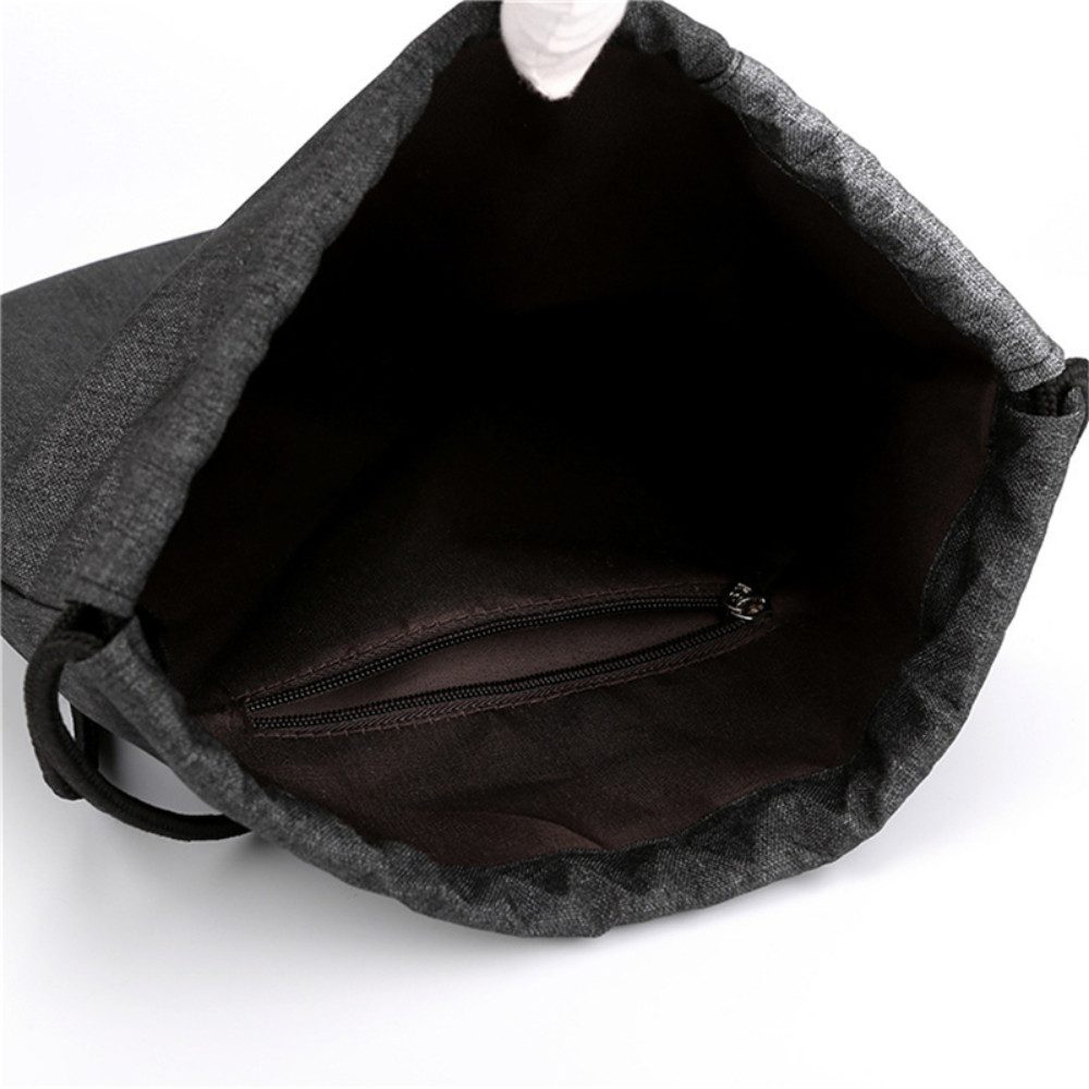 Blusmart Turnbeutel Kordelzug Sportbeutel mit Außenreißverschluss (Große Kapazität Bündel Kordel zug Tasche, Wasserdichten Rucksack), Für Outdoor, Wandern, Camp – Bild 4 von 5