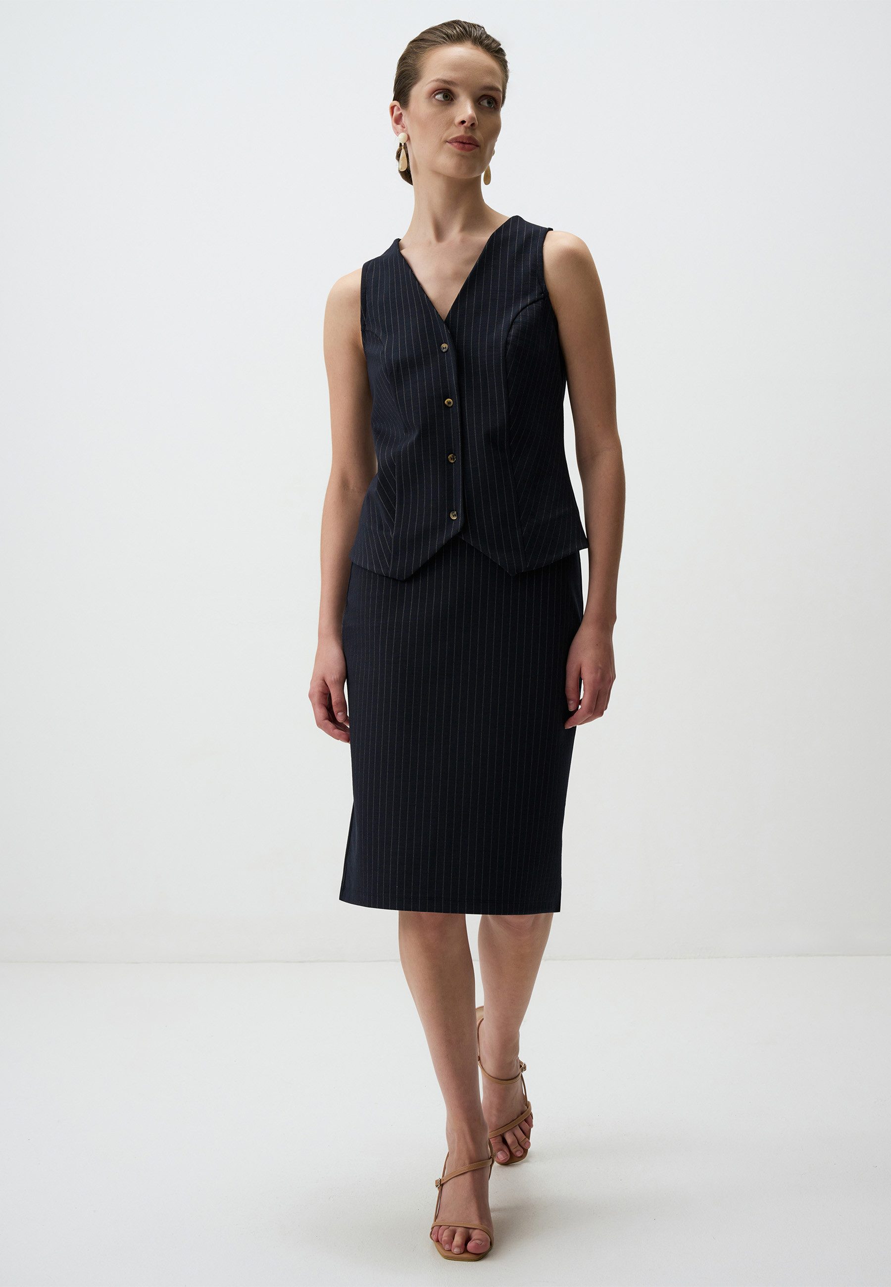 Minirock Slim Fit Normale Taille Midi Rock