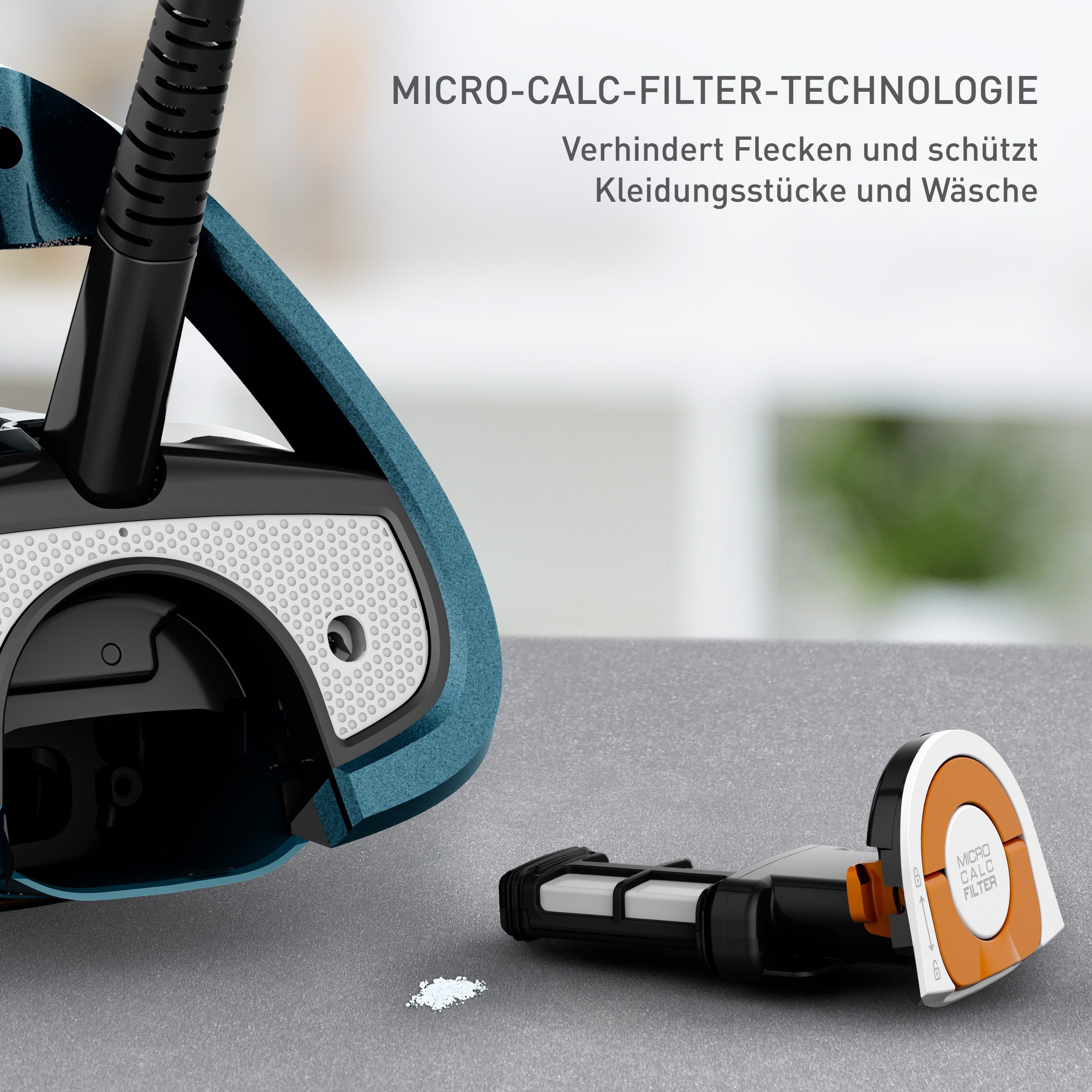 Tefal Dampfbügeleisen Ultimate Pure, Autoclean-Bügelsohlen-Technologie, kurze Aufheizzeit, 3200 W, Tropfstopp, Auto-Abschaltung, vertikales Dampfglätten, FV9851