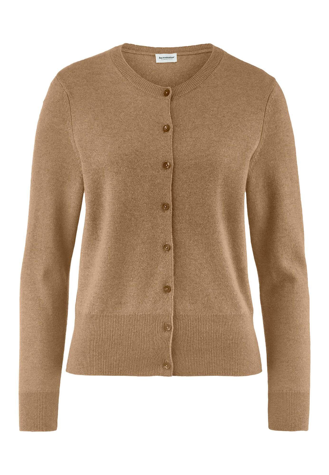 Hessnatur Strickjacke aus reinem Cashmere (1-tlg)
