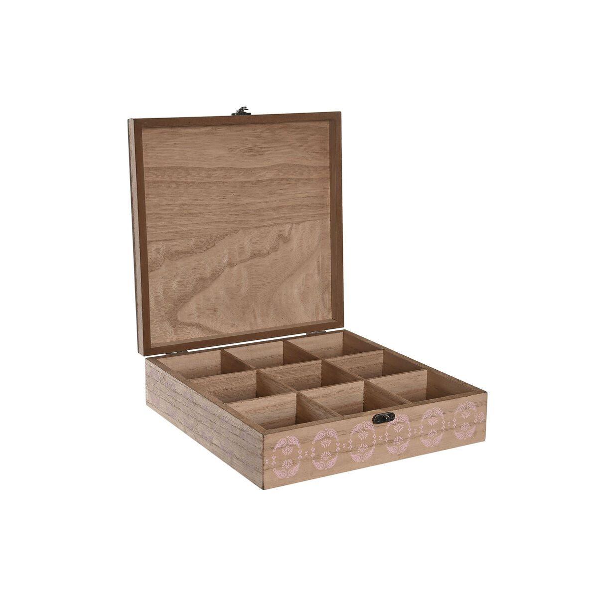 Thumbnail - DKD Home Decor Aufbewahrungsbox Dkd home decor Teebox DKD Home Decor Glas Rosa Metall Weiß Holz MDF 24