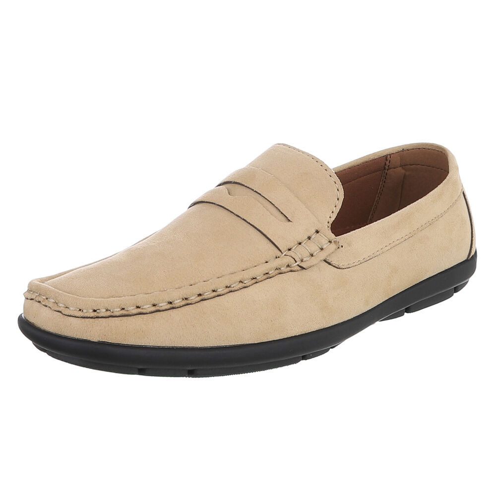 Coolwalk Herren Loafer Mokassin Freizeitschuh Slip-On Komfort Slipper (91977343) Flach Slipper in Hellbraun