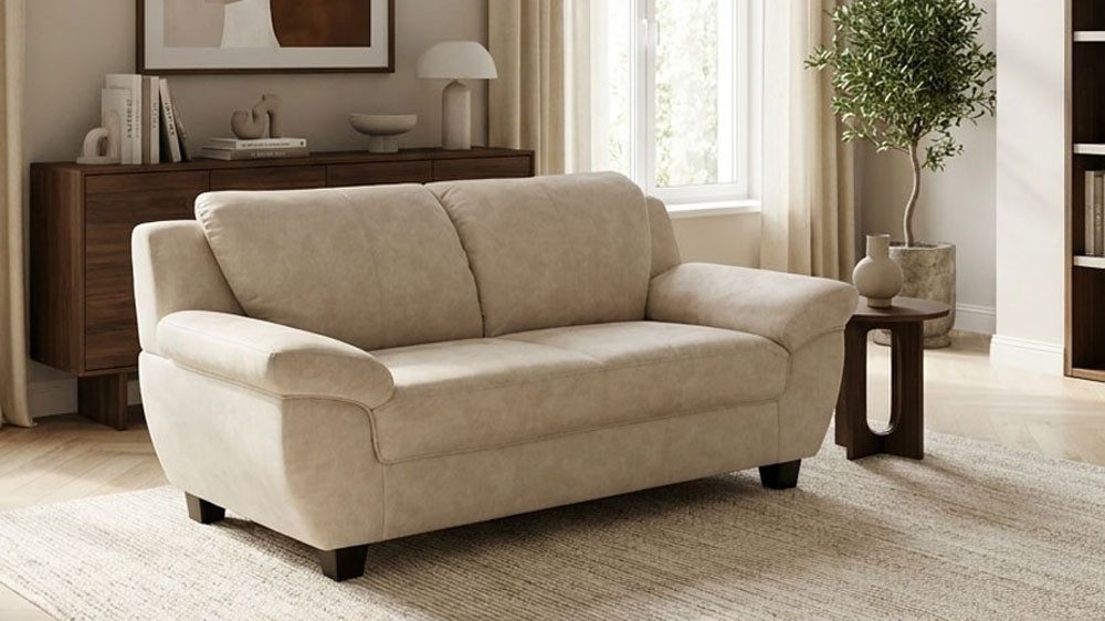 OTTO home 2-Sitzer Sillkeborg 161 cm, formschönes Sofa mit dunklen Füßen, aus haustierfreundlichem Pet Friendly Bezug