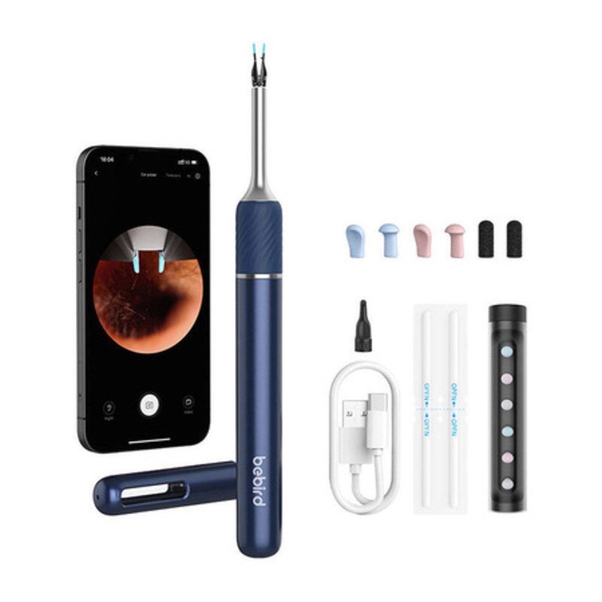 bebird Elektrischer Ohrenreiniger Bebird Note 5 Intelligenter Ohrreiniger mit Kamera Blau