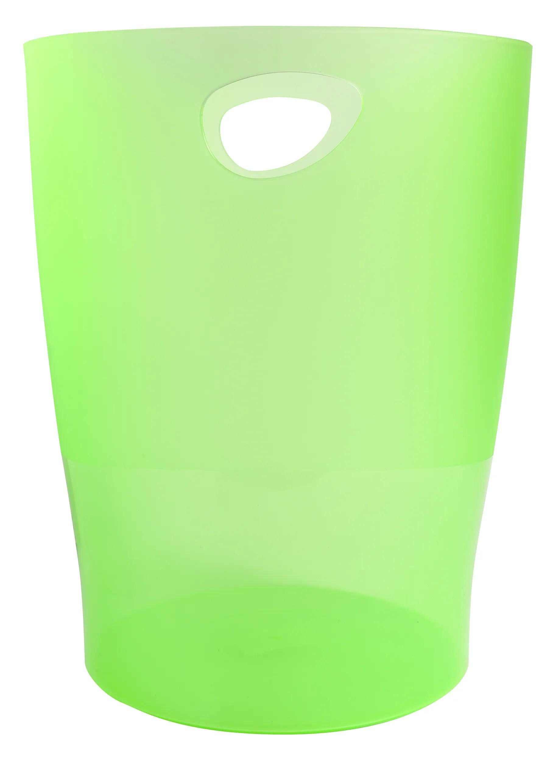 EXACOMPTA Papierkorb 8x Papierkorb Ecobin, 15 Liter, Linicolor - Apfelgrün - 45397D, Papierkorb