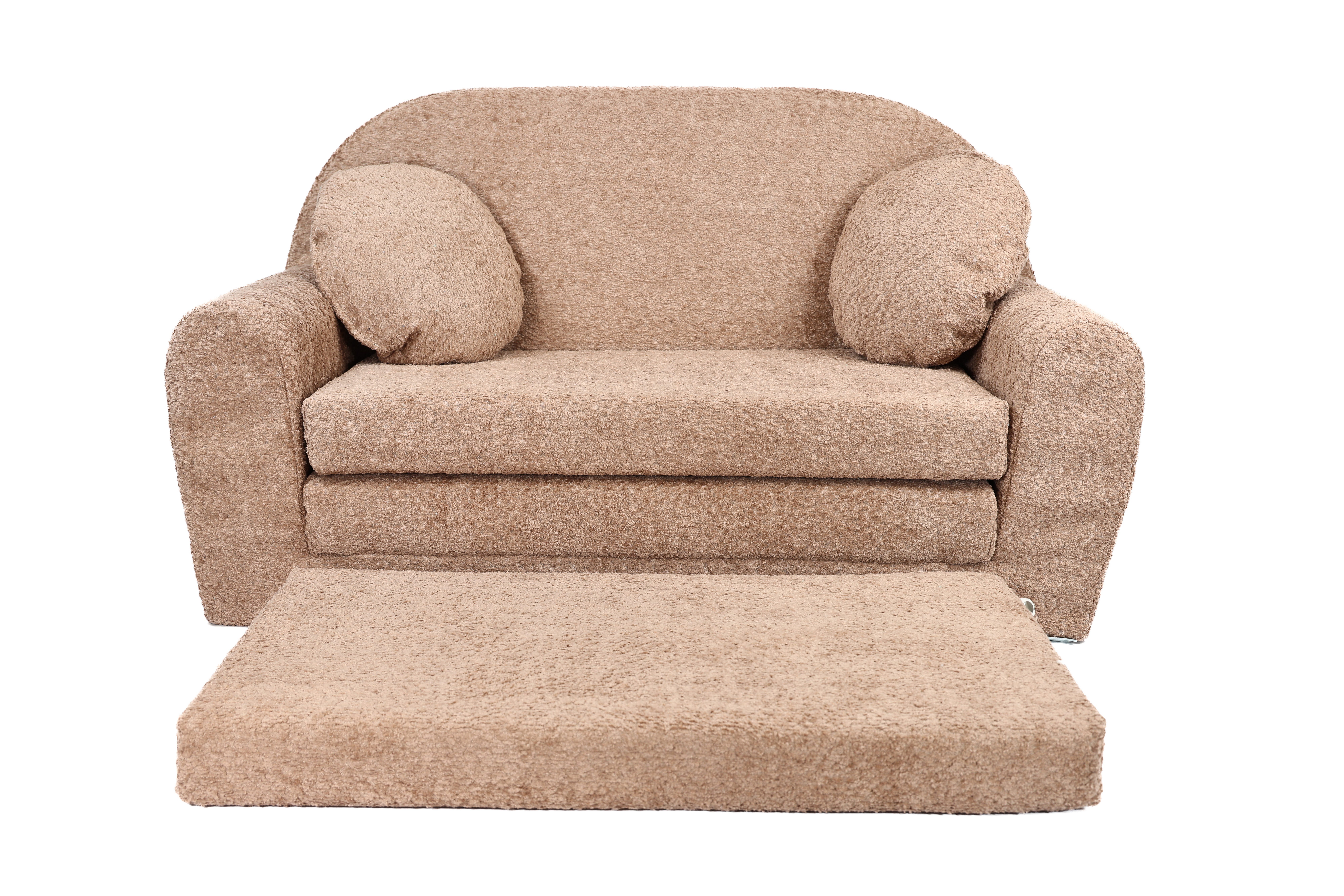 FORTISLINE Kindersofa Kindersofa aus Teddy-Stoff mit Verlängerung - Klappso günstig online kaufen