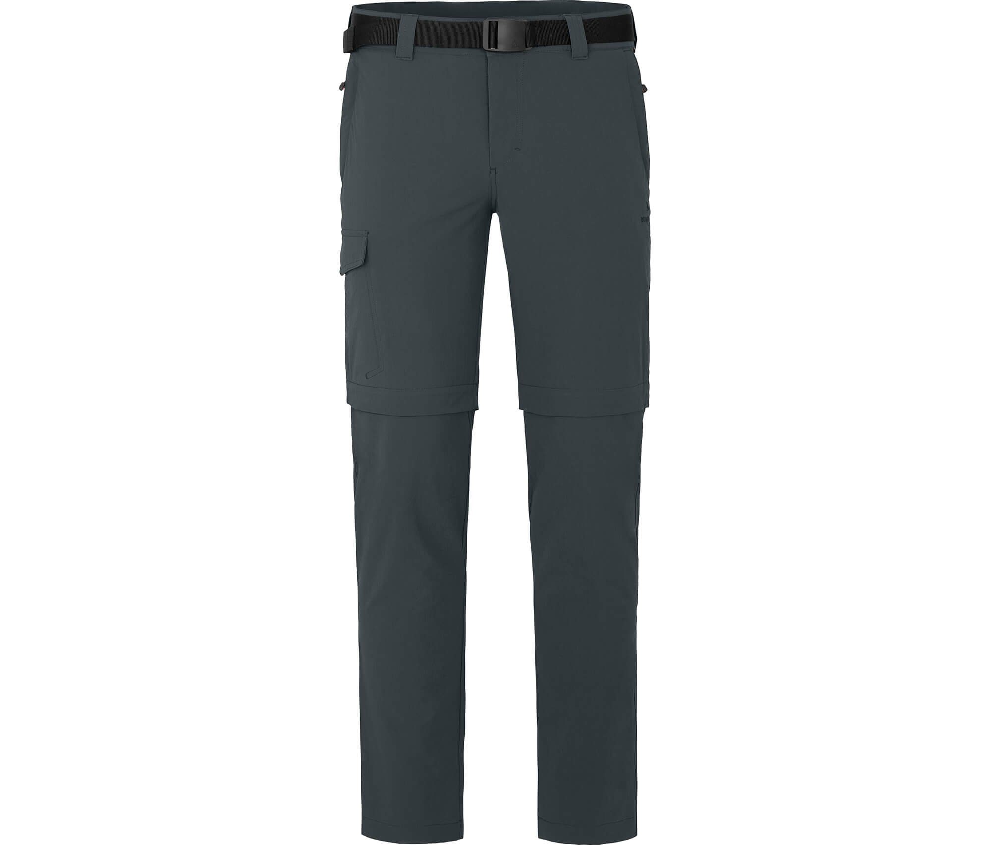 Bergson Zip-off-Hose BAKER Zipp-Off (slim) Herren Wanderhose, vielseitig, pflegeleicht, Normalgrößen, dunkel grau